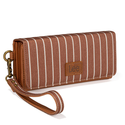 LEE56-004   Lee Striped Collection Trifold Wallet/Wristlet