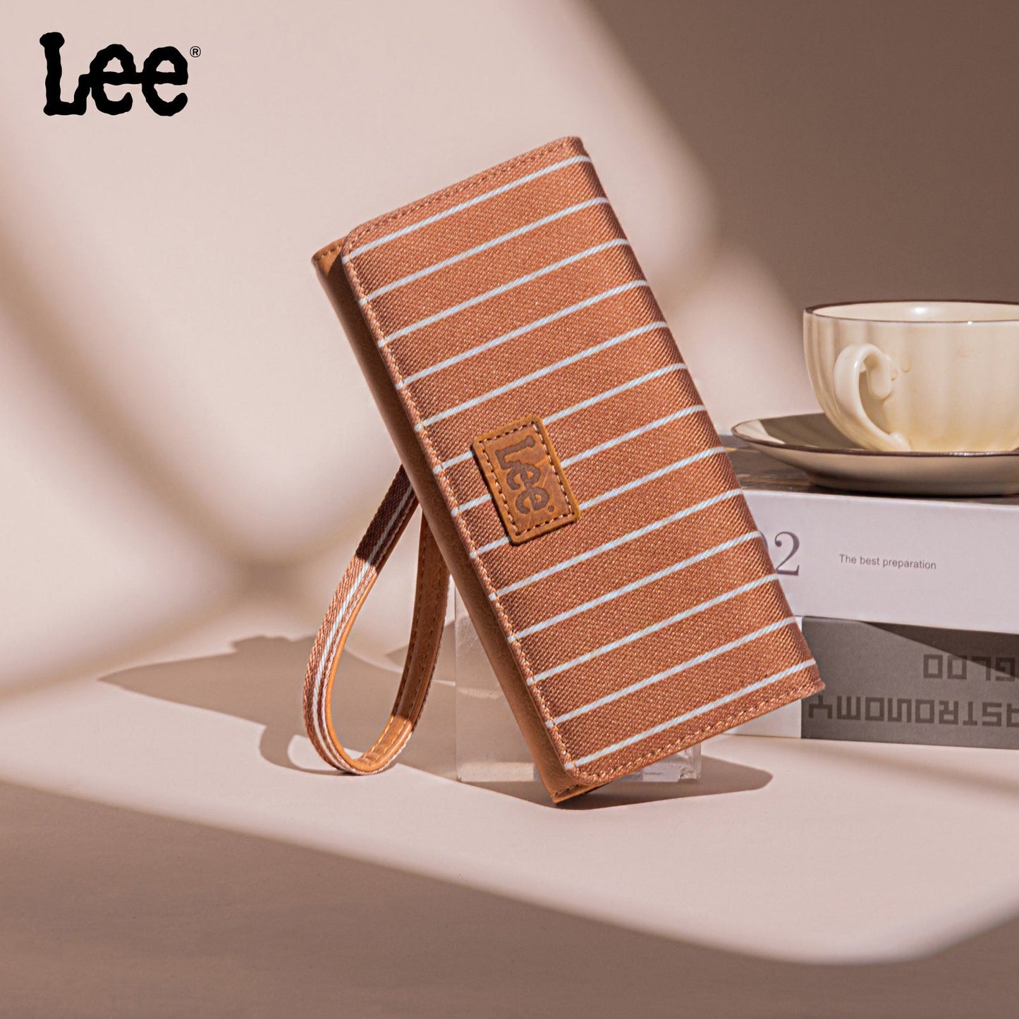 LEE56-004   Lee Striped Collection Trifold Wallet/Wristlet