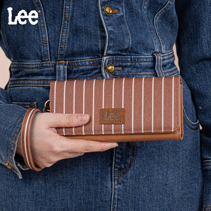 LEE56-004   Lee Striped Collection Trifold Wallet/Wristlet
