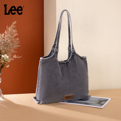 LEE63-001    LEE  Denim Canvas Tote Bag/Shoulder Bag - Black