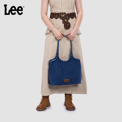 LEE63-001    LEE  Denim Canvas Tote Bag/Shoulder Bag - Dark Jean