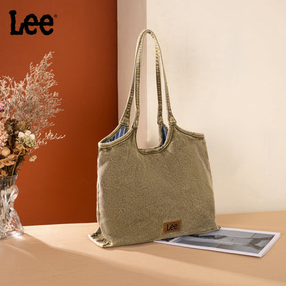 LEE63-001    LEE  Denim Canvas Tote Bag/Shoulder Bag - Green