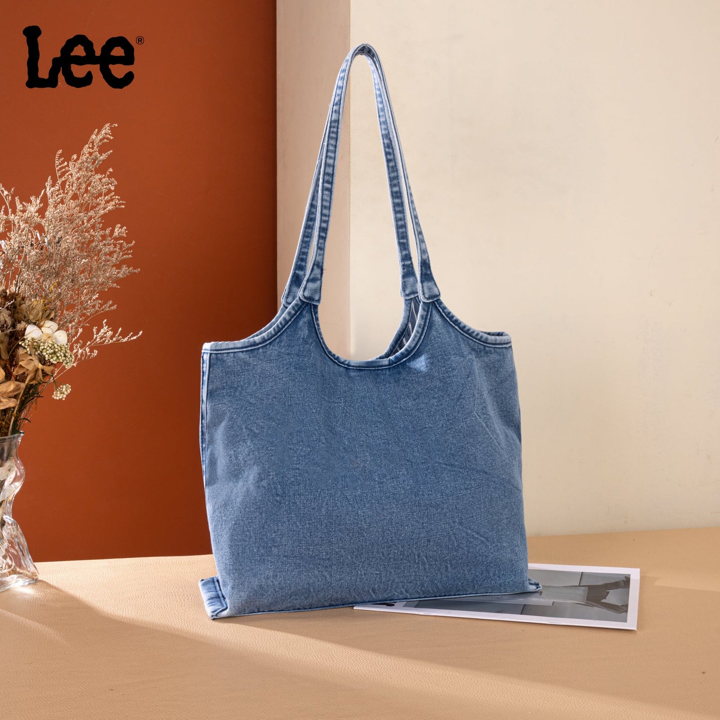 LEE63-001    LEE  Denim Canvas Tote Bag/Shoulder Bag - Jean