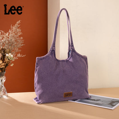 LEE63-001    LEE  Denim Canvas Tote Bag/Shoulder Bag - Light Purple