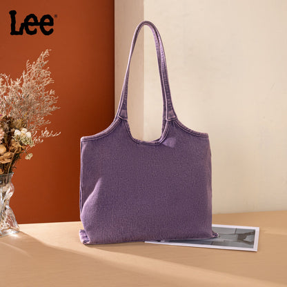LEE63-001    LEE  Denim Canvas Tote Bag/Shoulder Bag - Light Purple