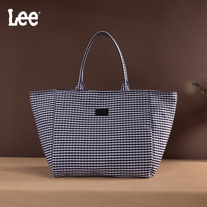 LEE64-001  LEE Plaid Cotton Tote/ Extra Large Tote