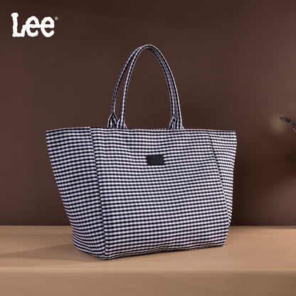 LEE64-001  LEE Plaid Cotton Tote/ Extra Large Tote