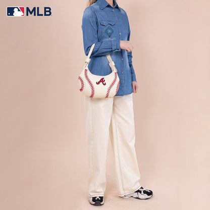 MLB-AB101  MLB Atlanta Braves Team Hobo Bag/Shoulder Bag