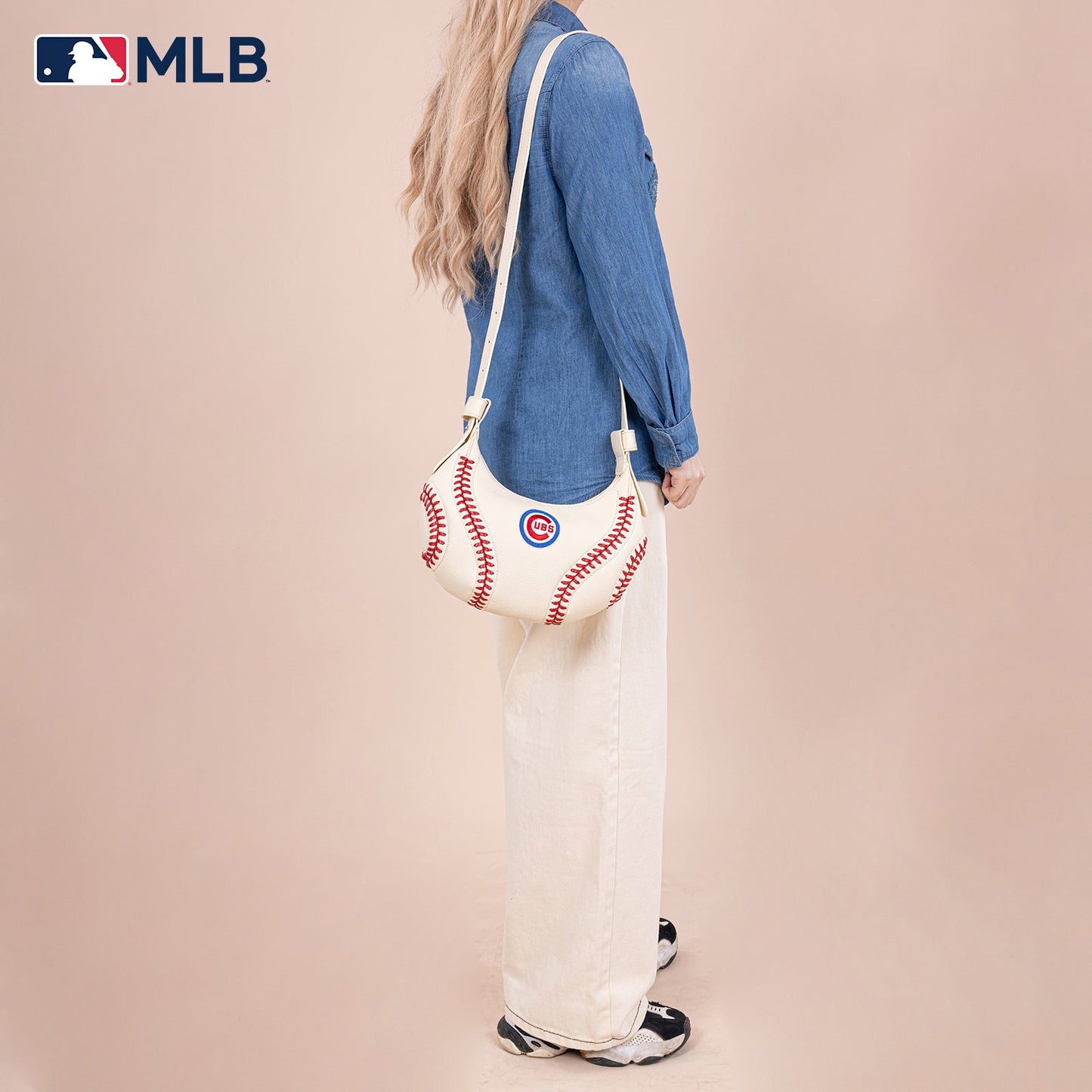 MLB-CU101   MLB Chicago Cubs Team Hobo Bag Shoulder Bag
