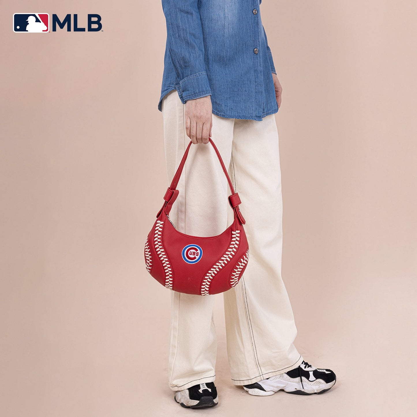 MLB-CU101   MLB Chicago Cubs Team Hobo Bag Shoulder Bag