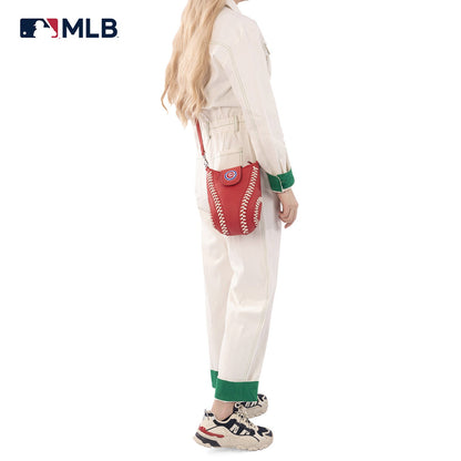 MLB-CU105   MLB Chicago Cubs Team Baseball Stitch Crossbody -Red