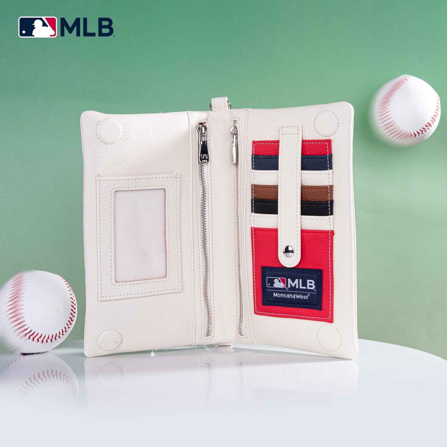MLB-CU106  MLB Chicago Cubs Team Bi-Fold Clutch/Crossbody