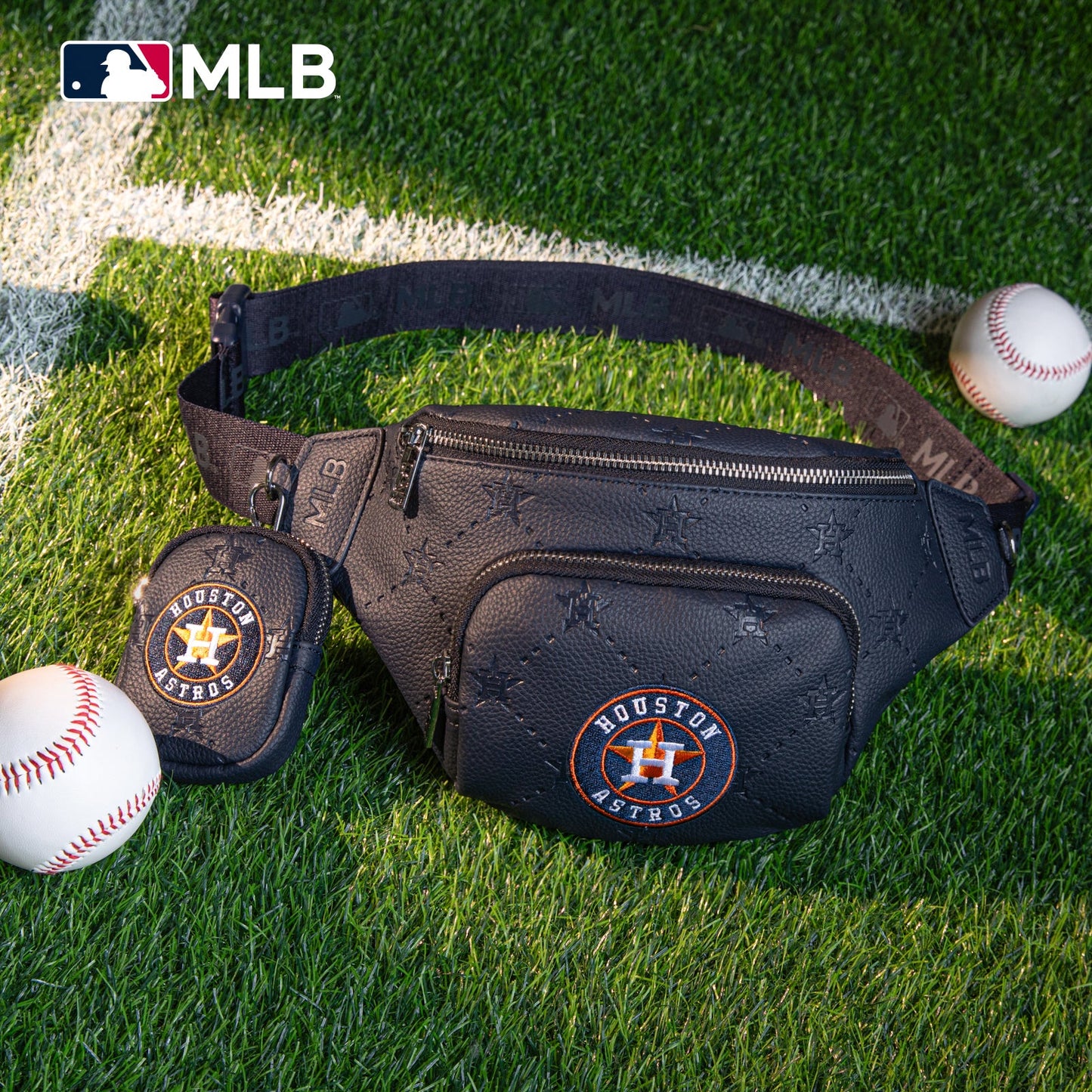 MLB-HA20-320  MLB  Houston Astros Team  Fanny Pack Belt Sling Bag