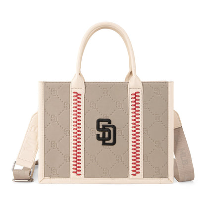 MLB-SD100-100  MLB San Diego Padres Team Whipstitch Tote/Crossbody