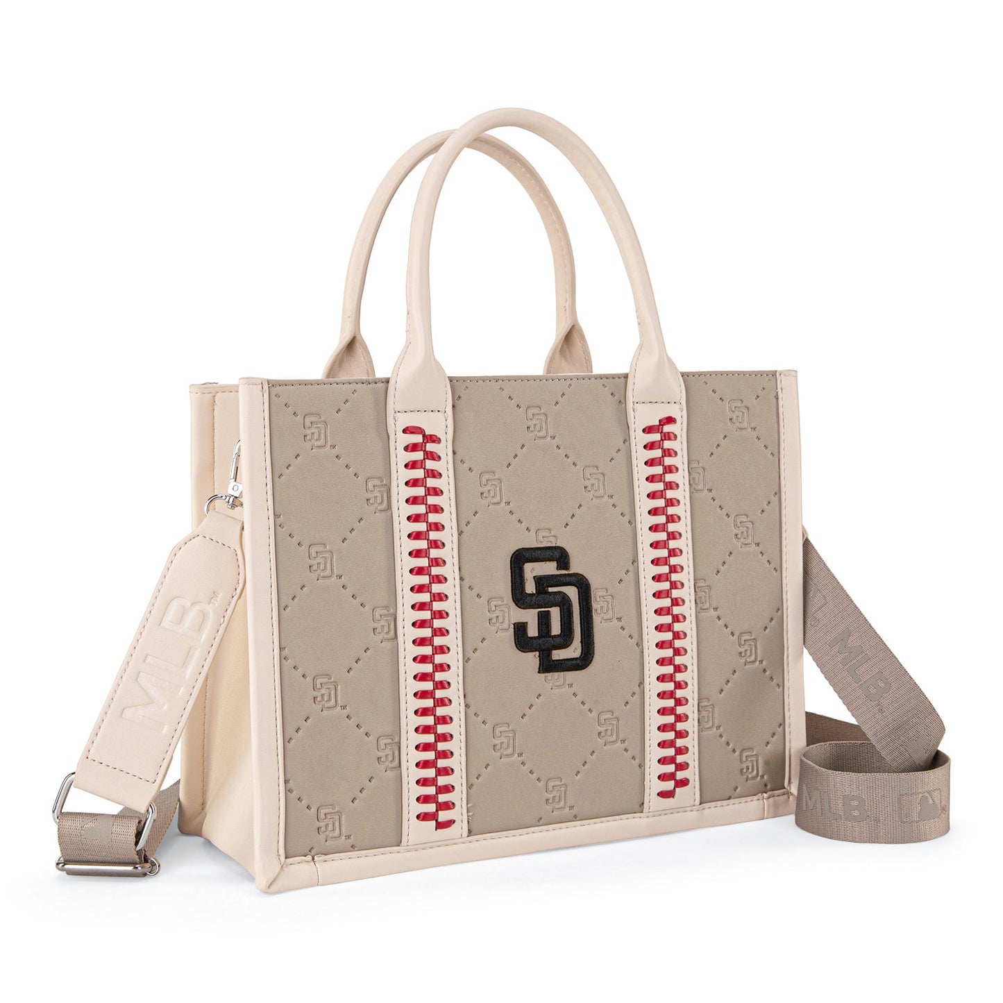 MLB-SD100-100  MLB San Diego Padres Team Whipstitch Tote/Crossbody