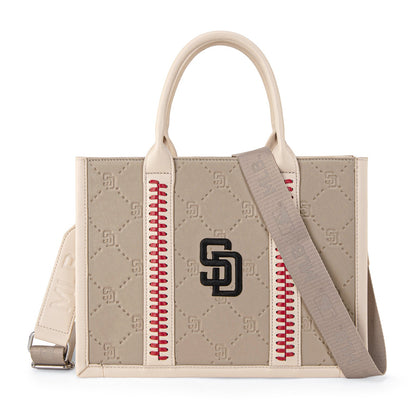 MLB-SD100-100  MLB San Diego Padres Team Whipstitch Tote/Crossbody