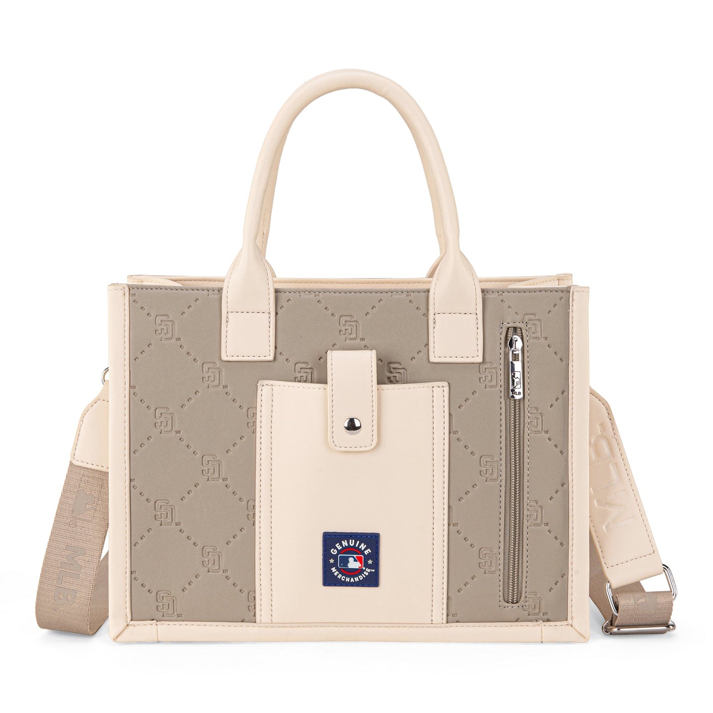 MLB-SD100-100  MLB San Diego Padres Team Whipstitch Tote/Crossbody