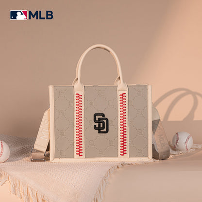 MLB-SD100-100  MLB San Diego Padres Team Whipstitch Tote/Crossbody
