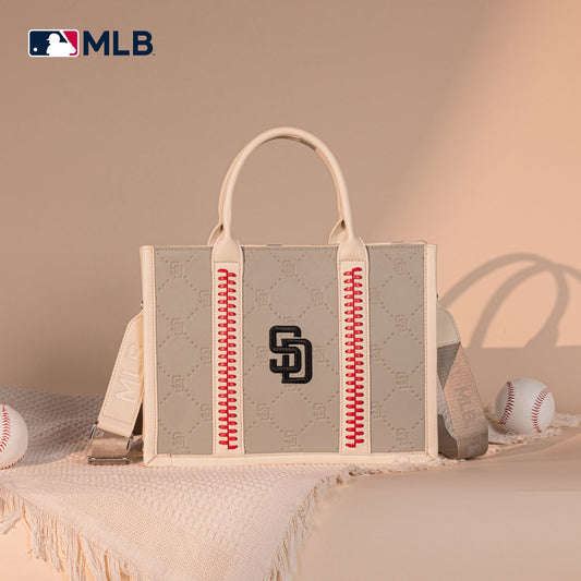 MLB-SD100-100  MLB San Diego Padres Team Whipstitch Tote/Crossbody
