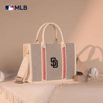 MLB-SD100-100  MLB San Diego Padres Team Whipstitch Tote/Crossbody