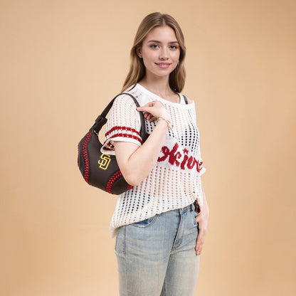 MLB-SD101  MLB San Diego Padres Team Hobo Bag/Shoulder Bag