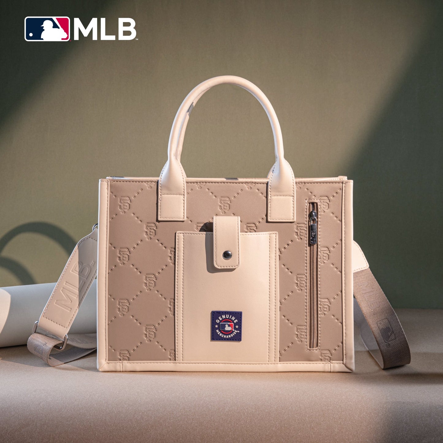 MLB-SF100-100   MLB San Francisco Giants Team Whipstitch Tote/Crossbody