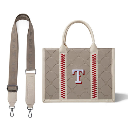 MLB-TX100-100   MLB Texas Rangers Team Whipstitch Tote/Crossbody