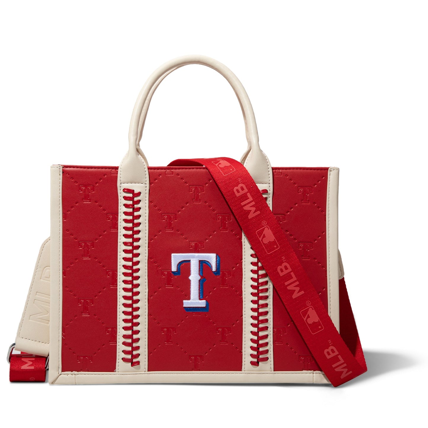 MLB-TX100-100   MLB Texas Rangers Team Whipstitch Tote/Crossbody