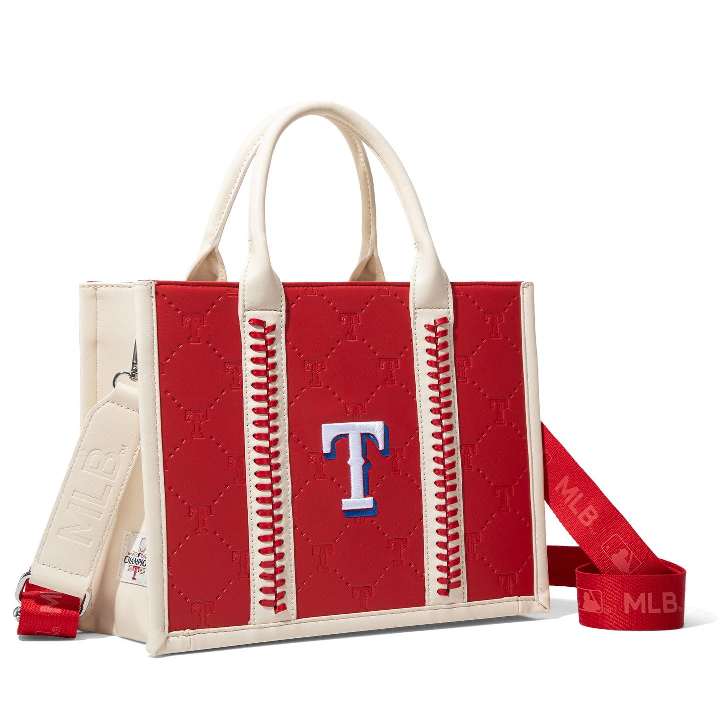 MLB-TX100-100   MLB Texas Rangers Team Whipstitch Tote/Crossbody