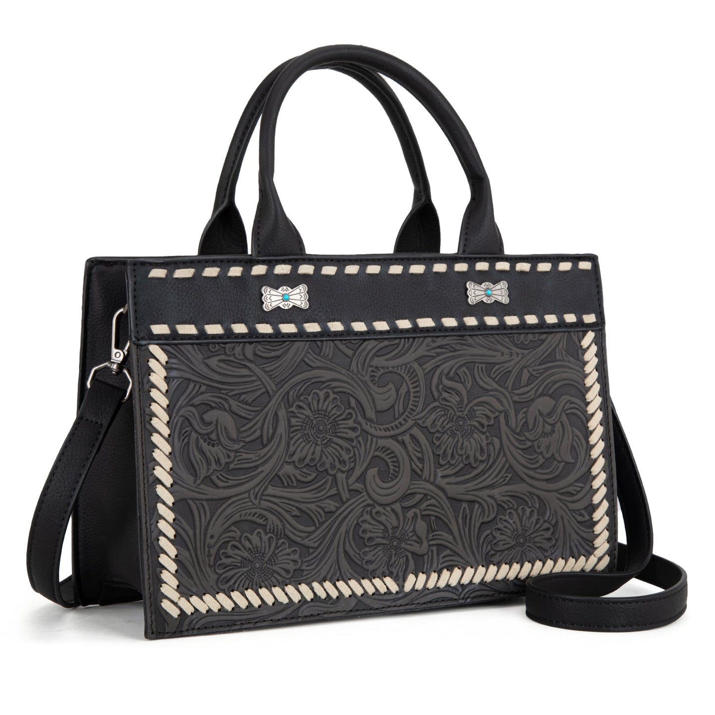 MW1323-8011  Montana West Tooled Collection Tote/Crossbody