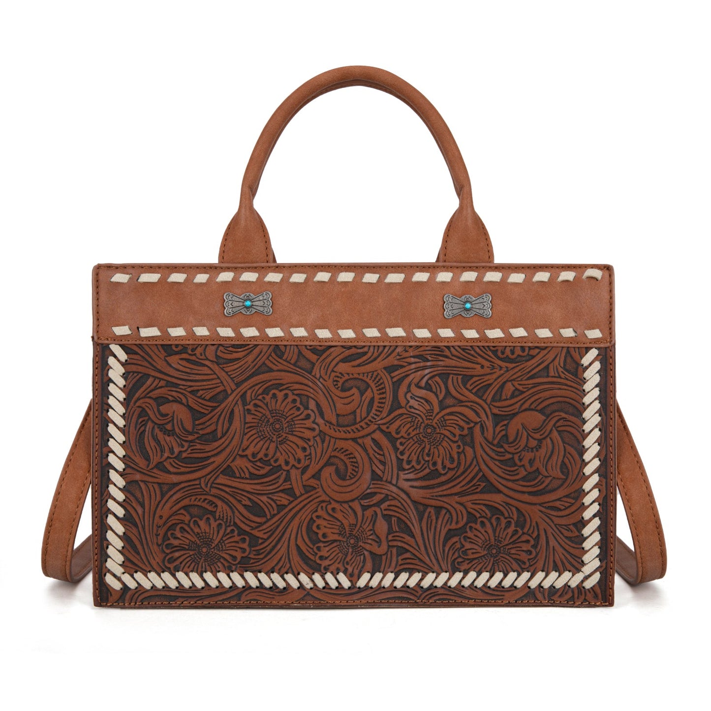 MW1323-8011  Montana West Tooled Collection Tote/Crossbody