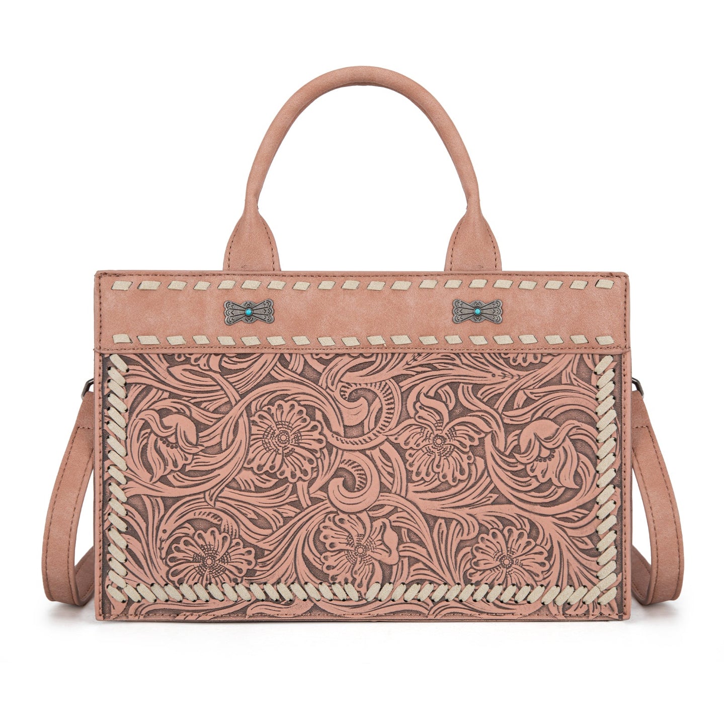 MW1323-8011  Montana West Tooled Collection Tote/Crossbody