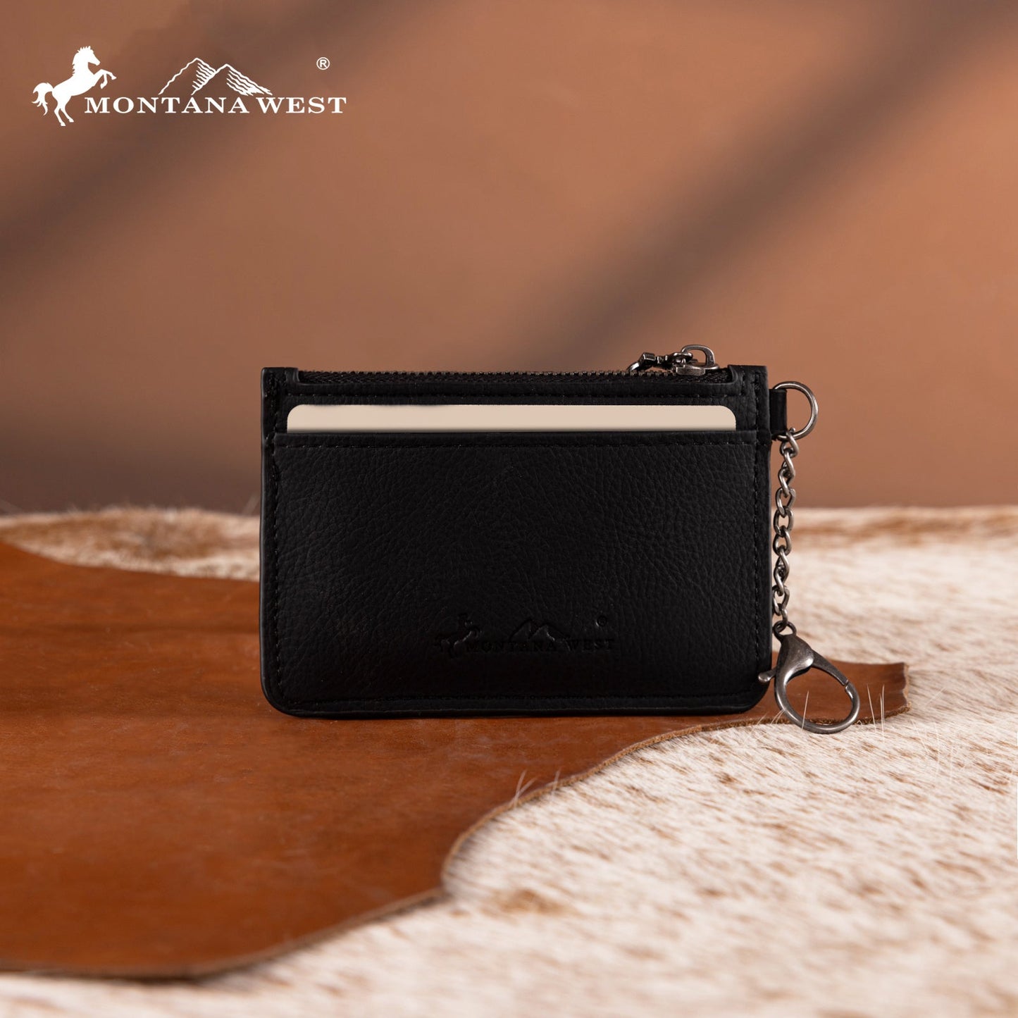 MW1323-W049  Montana West Floral Tooled Collection Key Ring Wallet