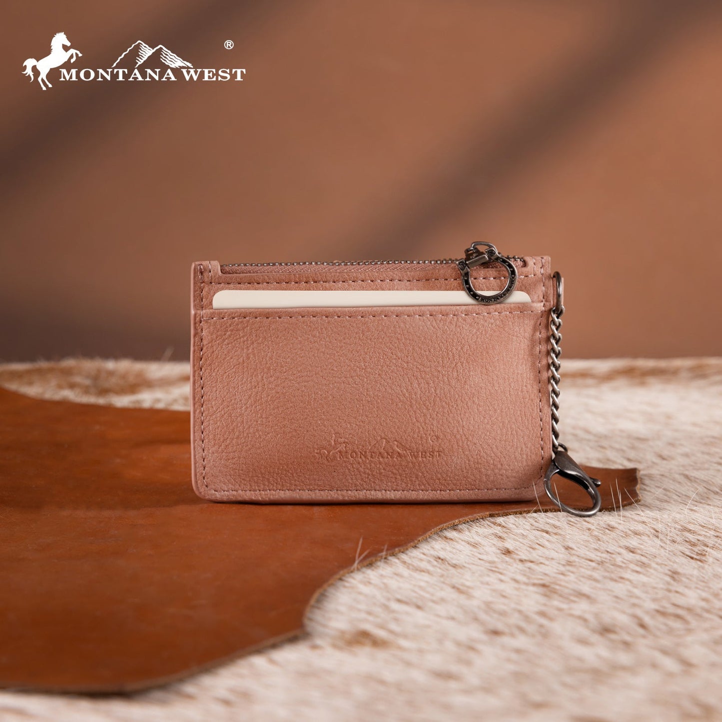 MW1323-W049  Montana West Floral Tooled Collection Key Ring Wallet