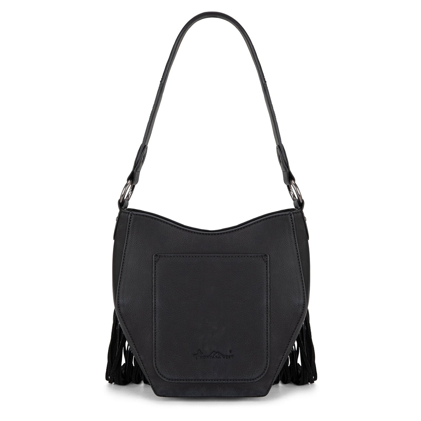 MW1323G-918  Montana West Tooled Fringe Collection Hobo Shoulder Bag