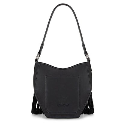 MW1323G-918  Montana West Tooled Fringe Collection Hobo Shoulder Bag
