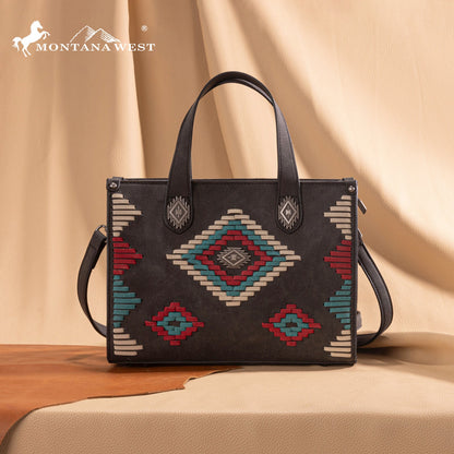 MW1332-8322 Montana West Aztec Collection Tote/Crossbody
