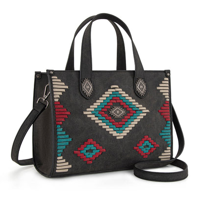 MW1332-8322 Montana West Aztec Collection Tote/Crossbody