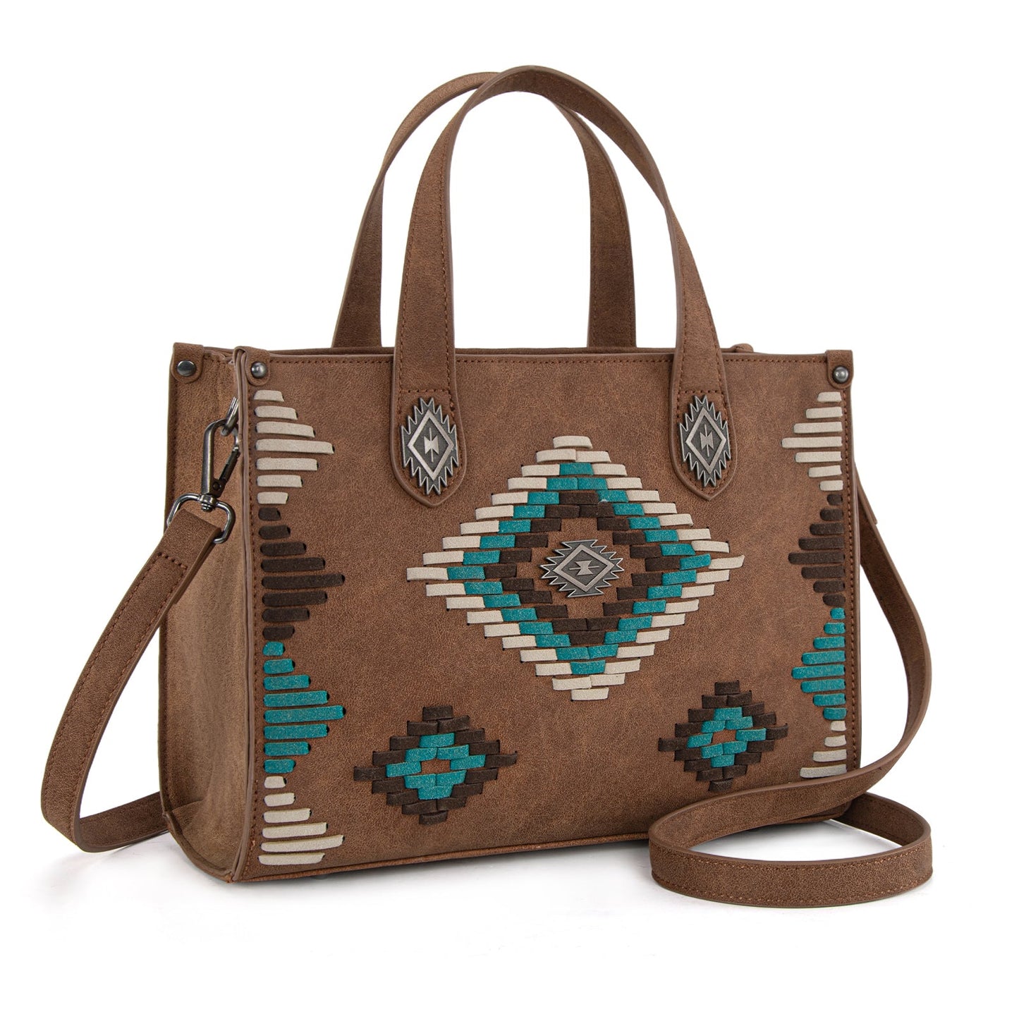 MW1332-8322 Montana West Aztec Collection Tote/Crossbody
