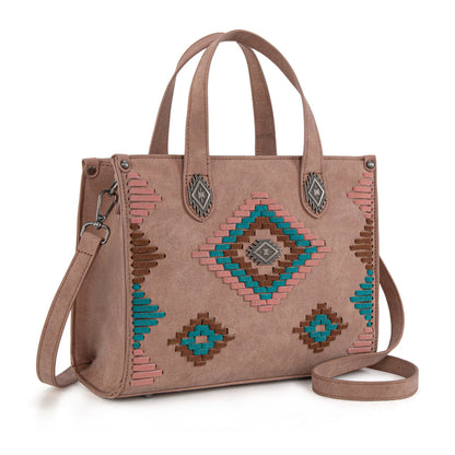MW1332-8322 Montana West Aztec Collection Tote/Crossbody
