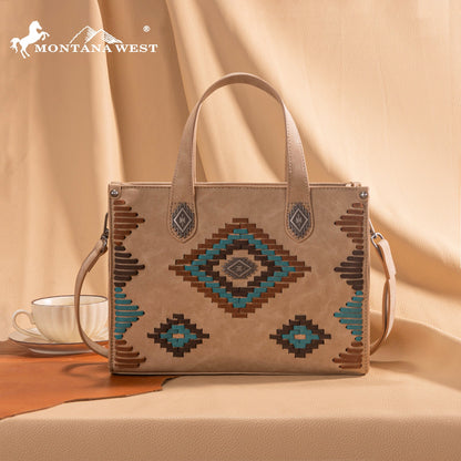 MW1332-8322 Montana West Aztec Collection Tote/Crossbody