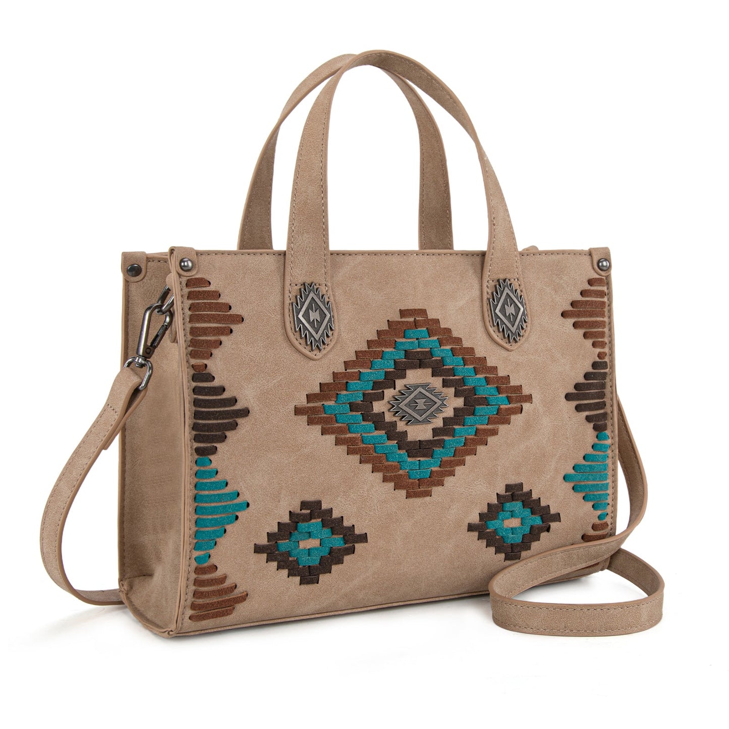 MW1332-8322 Montana West Aztec Collection Tote/Crossbody
