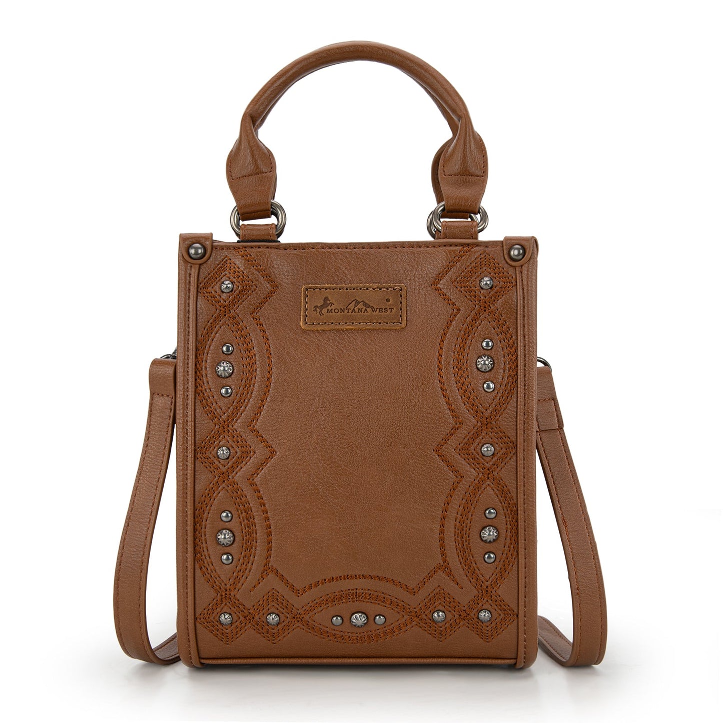 MW1334-1831  Montana West Embroidered Aztec Small Tote/Crossbody