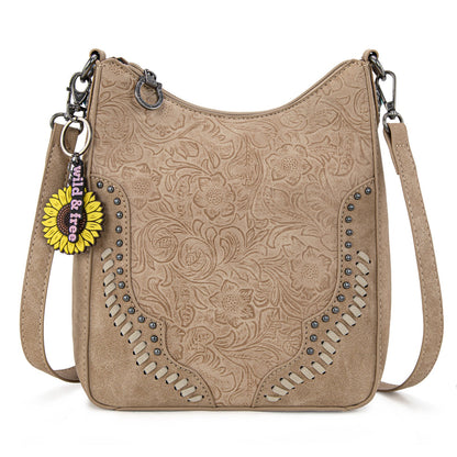 MW1335-8330  Montana West Embossed Collection Crossbody Bag