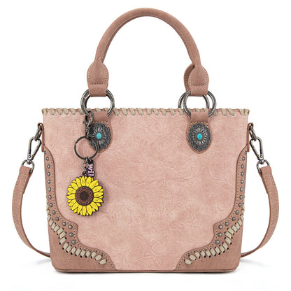 MW1335-8360 Montana West Embossed Collection Tote/Crossbody Bag
