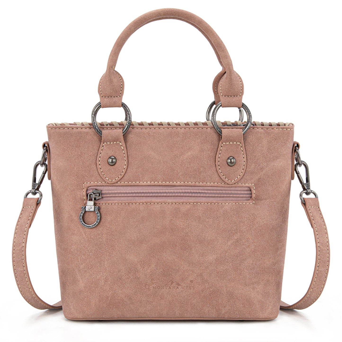 MW1335-8360 Montana West Embossed Collection Tote/Crossbody Bag