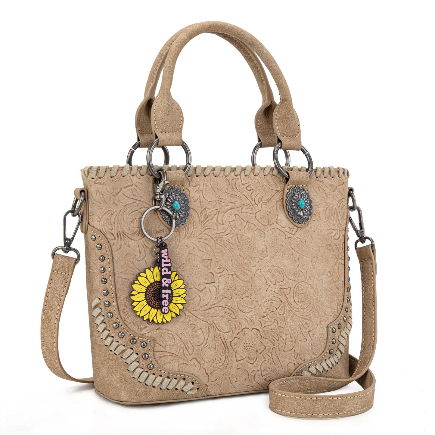 MW1335-8360 Montana West Embossed Collection Tote/Crossbody Bag