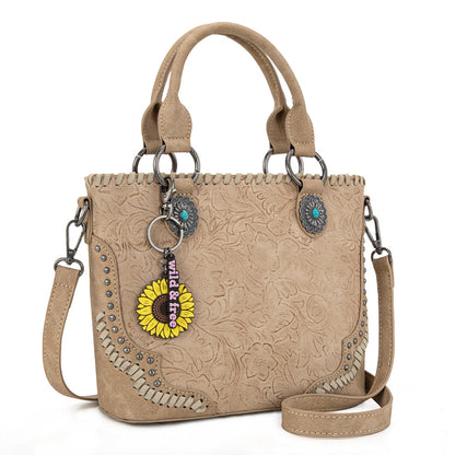 MW1335-8360 Montana West Embossed Collection Tote/Crossbody Bag