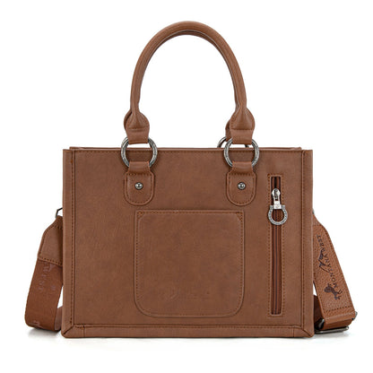 MW1339-2002  Montana West Tooled Concho Tote/Crossbody -Brown