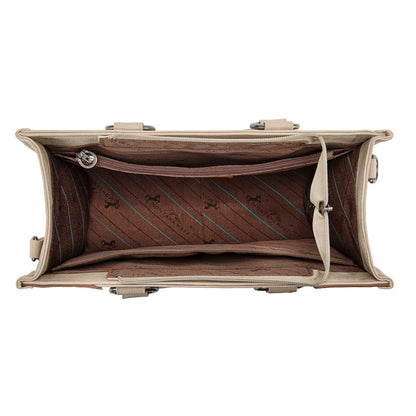 MW1339-2002  Montana West Tooled Concho Tote/Crossbody -Tan